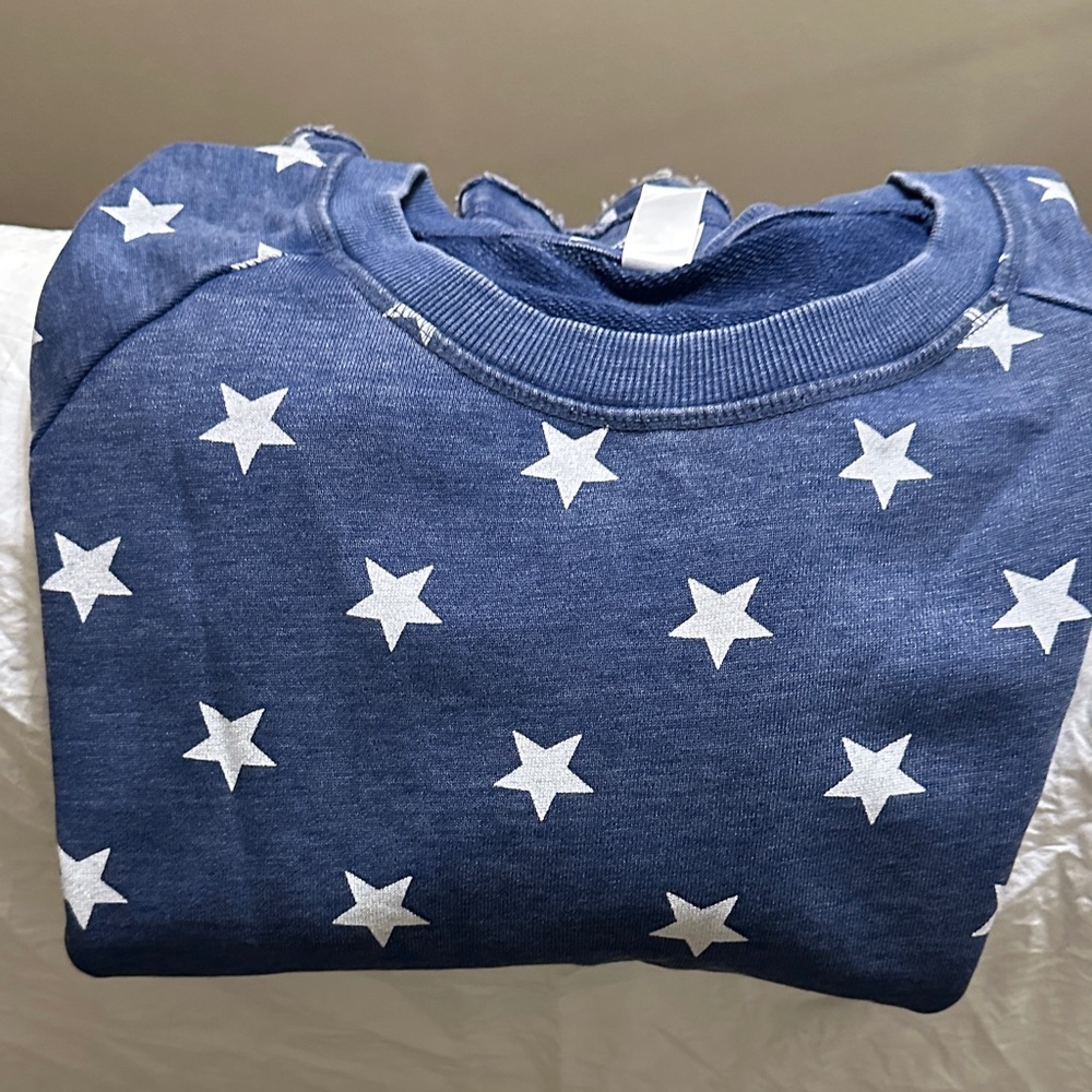 Alternative Apparel Women’s Large Heathered Blue Crewneck Sweater